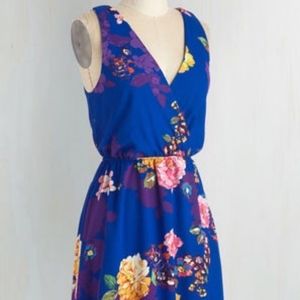 Beautiful blue floral dress by ModCloth